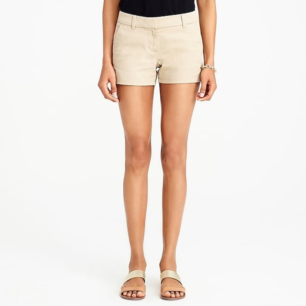 J Crew Khaki Chino Shorts 00 Cotton